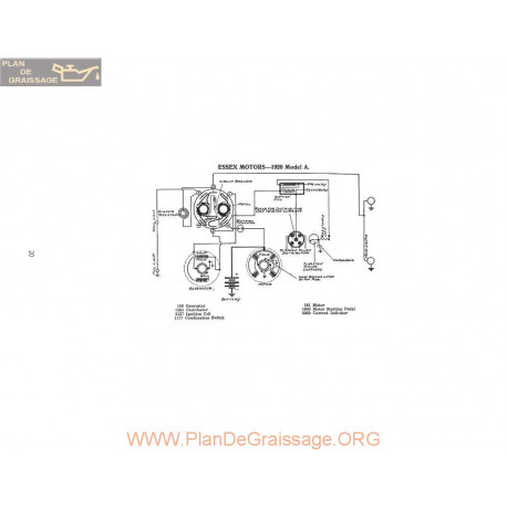 Essex Motors A Schema Electrique 1920