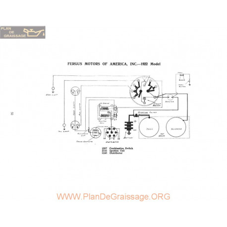 Fergus Motor America Schema Electrique 1921