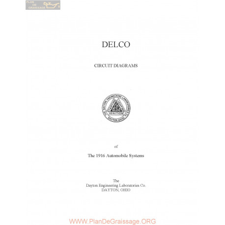 General Delco Circuit And Wiring Diagrams 1916