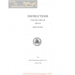 General Instructions Delco Ignition Schema Electrique 1912 1913 1914