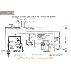 Hudson Super Six Motor Schema Electrique 1918