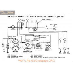 Michigan Hearse Loght Six Schema Electrique 1918
