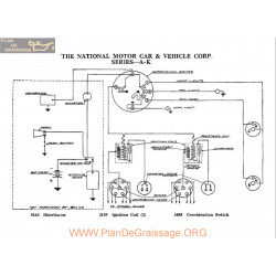 National Motor A K Schema Electrique 1918