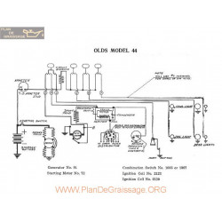 Olds 44 Schema Electrique 1916