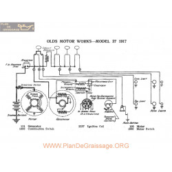 Olds Motor 37 Schema Electrique 1917