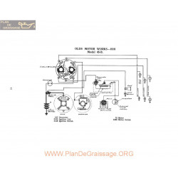 Olds Motor 45b Schema Electrique 1919