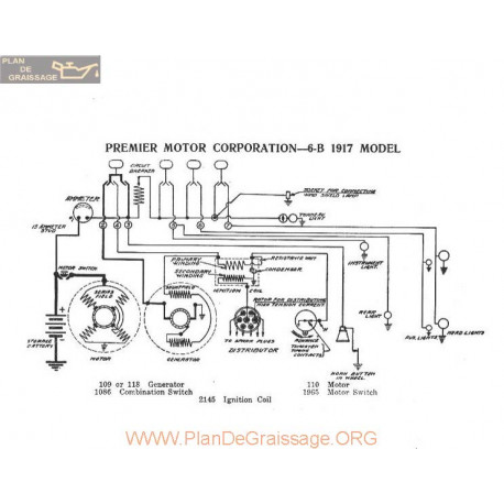 Premier Motor 6b Schema Electrique 1917