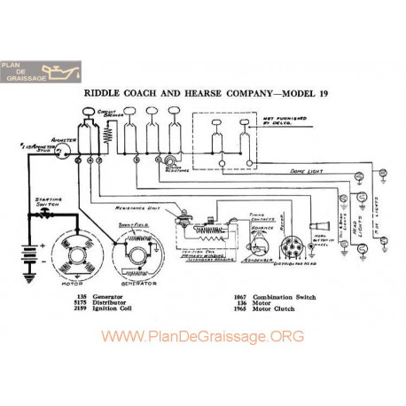 Riddle Coach Hearse 19 Schema Electrique 1918