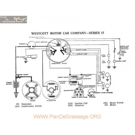 Westcott Motor 17 Schema Electrique 1917