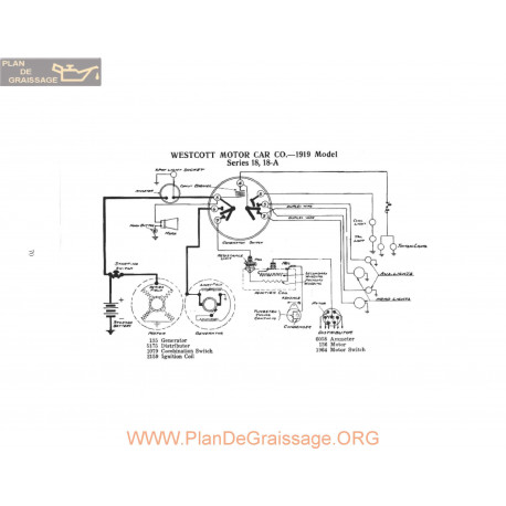 Westcott Motor 18 18a Schema Electrique 1919