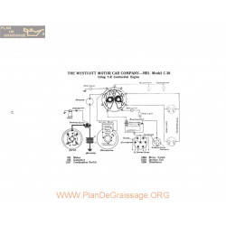 Westcott Motor C38 Schema Electrique 1921