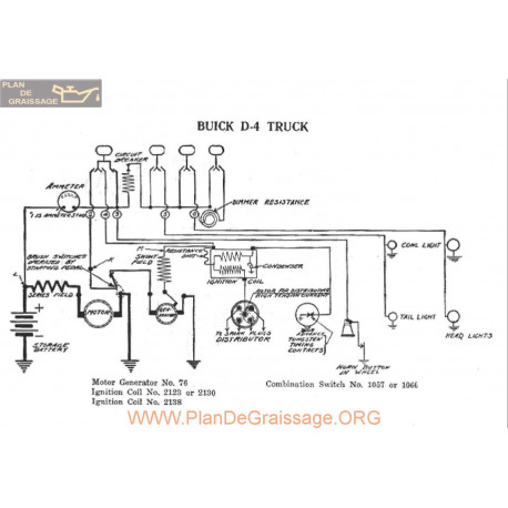 Buick D4 Truck Schema Electrique 1916