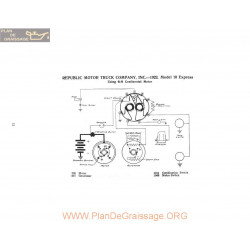 Republic Motor Truck 10 Express 4n Schema Electrique 1922