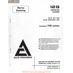 Allis Chalmers 12g Crawler Loader Parts Catalog