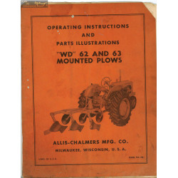 Allis Chalmers Allis Plow 62 63 Plow Manual