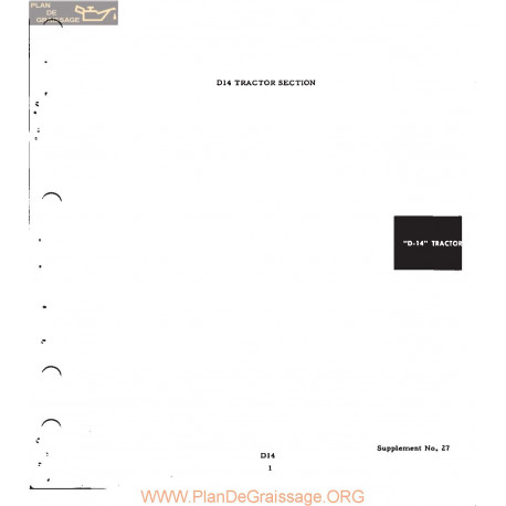 Allis Chalmers D14 Tractor Section Part3 Manual