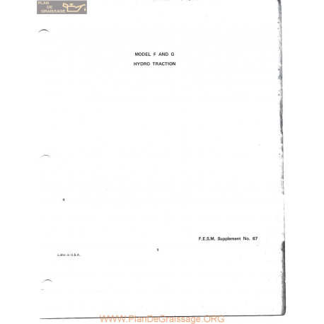 Allis Chalmers F G Hyrdo Service Manual