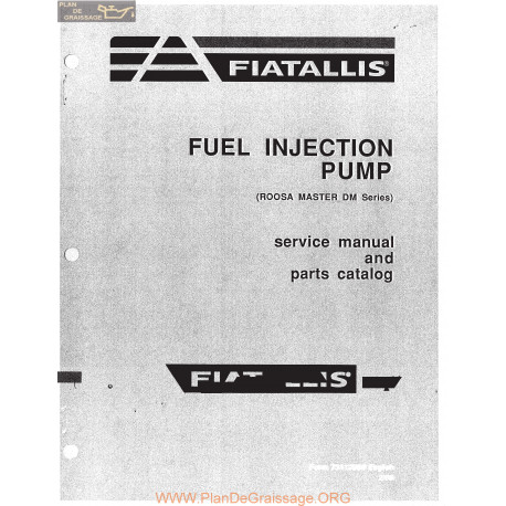 Allis Chalmers Fuel Injection Pump Roosa Master Dm Series Parts Catalog