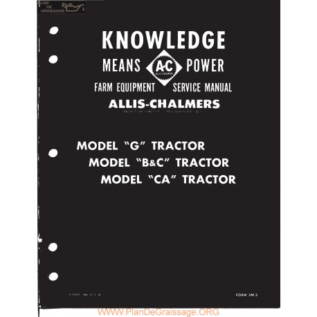 Allis Chalmers G B C Ca Service Manual