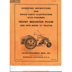 Allis Chalmers G Tractor Front Mounted Plow Tm 25 Manual