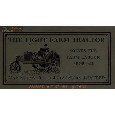 Allis Chalmers Light Farm Tractor Canadien