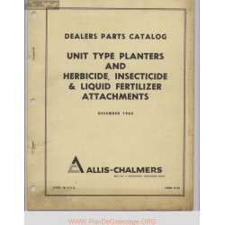 Allis Chalmers Unit Type Planters And Herbicide Insecticide And Liquid Fertilizer Attachments