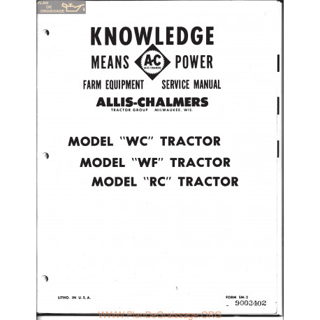 Allis Chalmers Wc Service Pt1 Manual