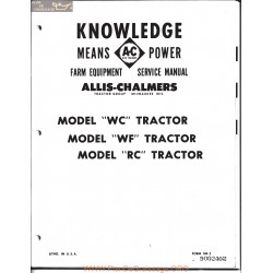 Allis Chalmers Wc Wf Rc Service Complete Manual