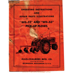Allis Chalmers Wd 52 And Wd 53 Pick Up Plows Manual