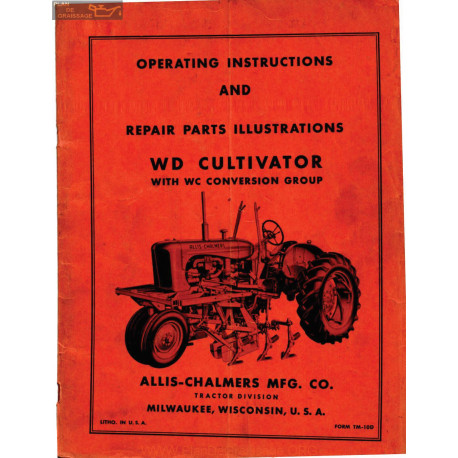 Allis Chalmers Wd Cultivator With Wc Conversion Manual