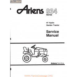 Ariens 934 Series Ht Hydro Garden Tractor Serivice Manual