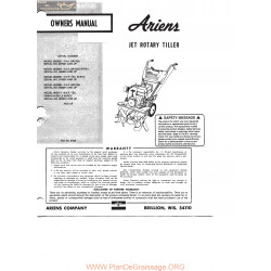 Ariens Jet Rotary Tiller Owners Manual