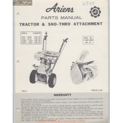 Ariens Tractor And Sno Thro Attachment Pm 2