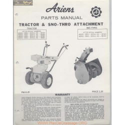 Ariens Tractor And Sno Thro Attachment Pm 8 1969