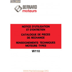 Bernard W110 Notice Utilisation