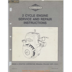 Briggs And Stratton 2 Cycle Engine Service And Repair Instructions 7879