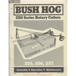 Bush Hog Rotary Cutters 250 Operation Maintenance February 1988