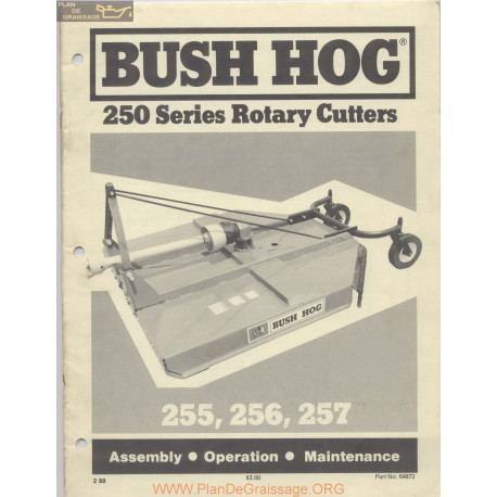 Bush Hog Rotary Cutters 250 Operation Maintenance February 1988