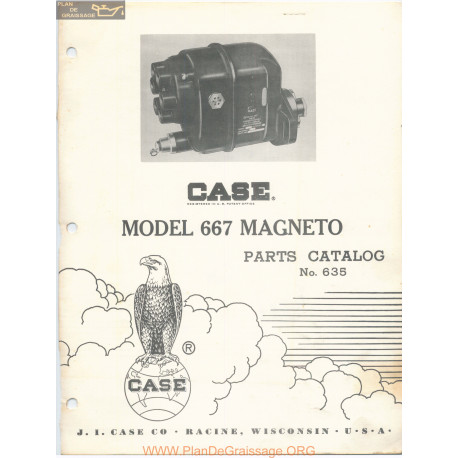 Case Model 667 Magneto Parts Catalog 635