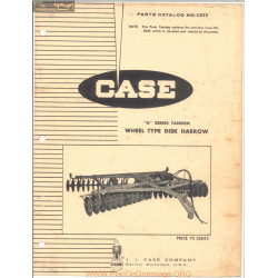 Case Model H Series Tandem Wheel Type Disk Harrow Parts Catalog C825