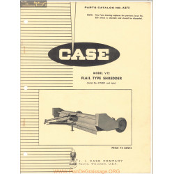 Case Model V12 Series Flain Type Shredder Parts Catalog A875