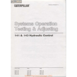 Caterpillar D4d Models 141 143 Hydraulic Control