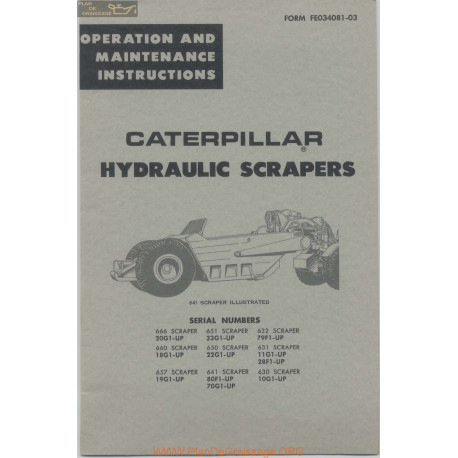 Caterpillar Hydraulic Scrapers Fe034081 03