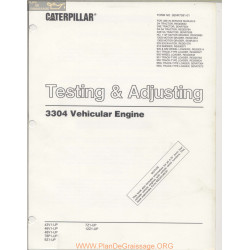 Caterpillar Testing Adjustment 3304 Vehicular Engine