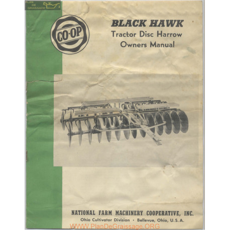 Co Op Black Hawk Tractor Disc Harrow Owners Manual