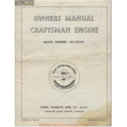 Craftsman Engine 691115 Owners Manual