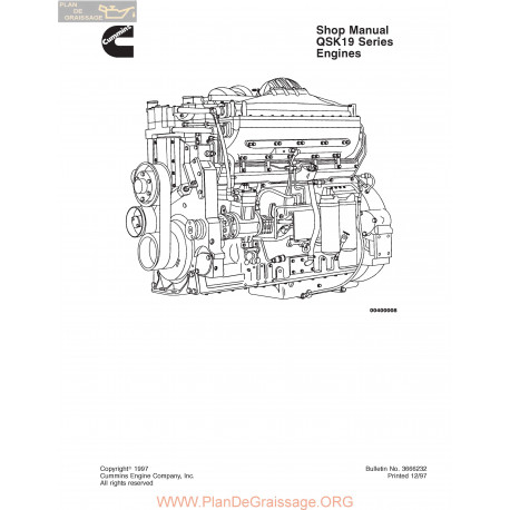 Cummins Qsk19 Engines Service Manual 1997