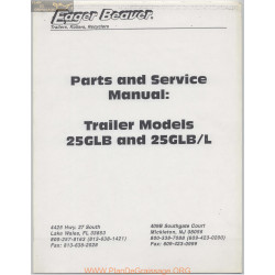 Eager Beaver Trailer Models 25glb 25glbl Part And Service Manual