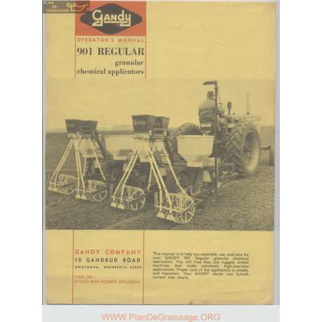 Gandy 901 Regular Applicator Operators Manual