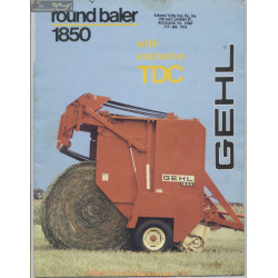 Gehl 1850 Tdc Round Baler Brochure